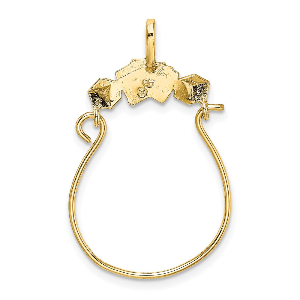 10K Gelbgold 10K Cards und Dice Charm Halter