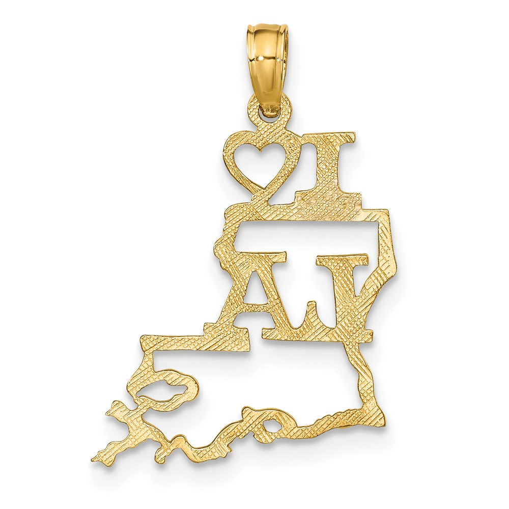 10K Gelbgold 10K Massiv Louisiana State Anhänger