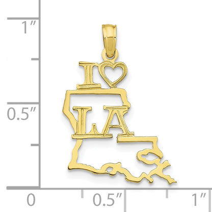 10K Gelbgold 10K Massiv Louisiana State Anhänger