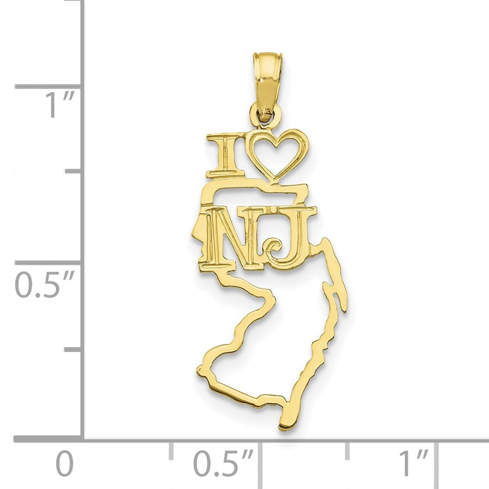 10K Gelbgold 10K Massiv New Trikot State Anhänger
