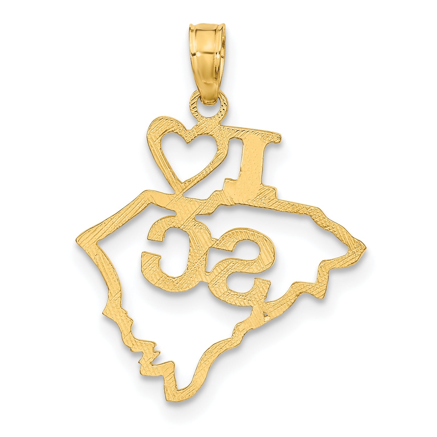 10K Gelbgold 10K Massiv South Carolina State Anhänger