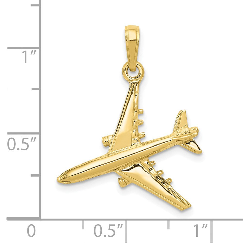 10K Gelbgold 3-d Jet Anhänger