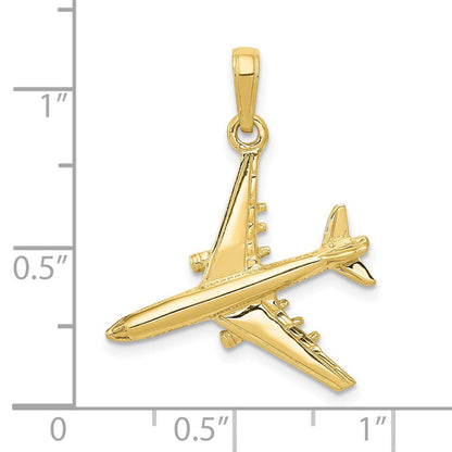 10K Gelbgold 3-d Jet Anhänger
