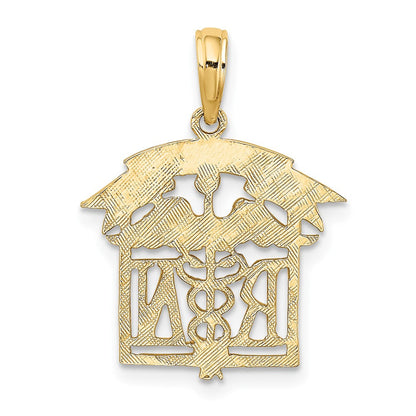 10K Gelbgold Registered Krankenschwester Charm