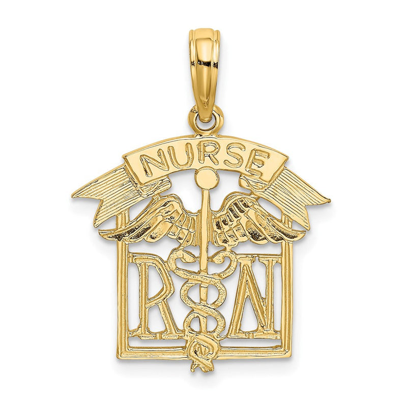 10K Gelbgold Registered Krankenschwester Charm