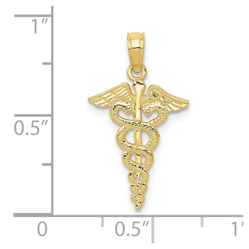 10K Gelbgold Caduceus Anhänger