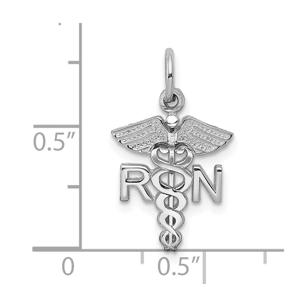 10K Weißgold Rn Charm