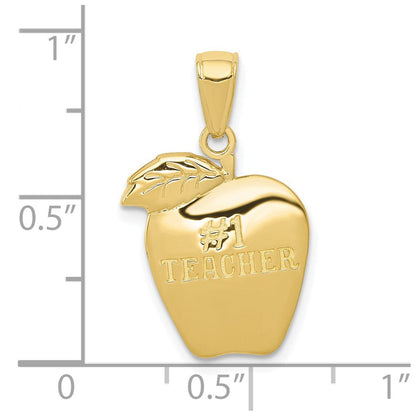 10K Gelbgold #1 Lehrer Apple Anhänger