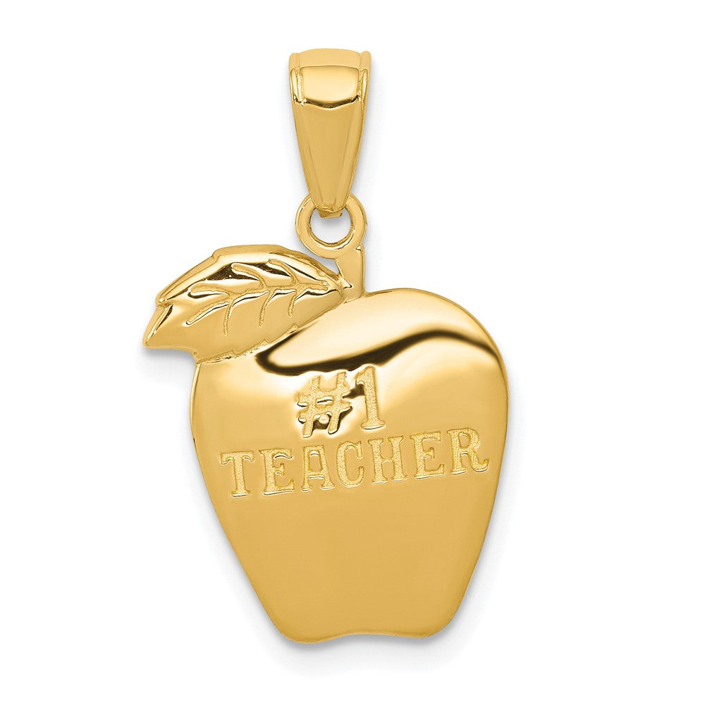 10K Gelbgold #1 Lehrer Apple Anhänger