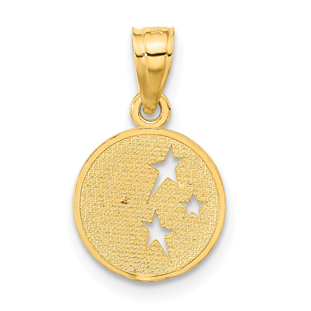 10K Gelbgold Mond & Sterne Anhänger