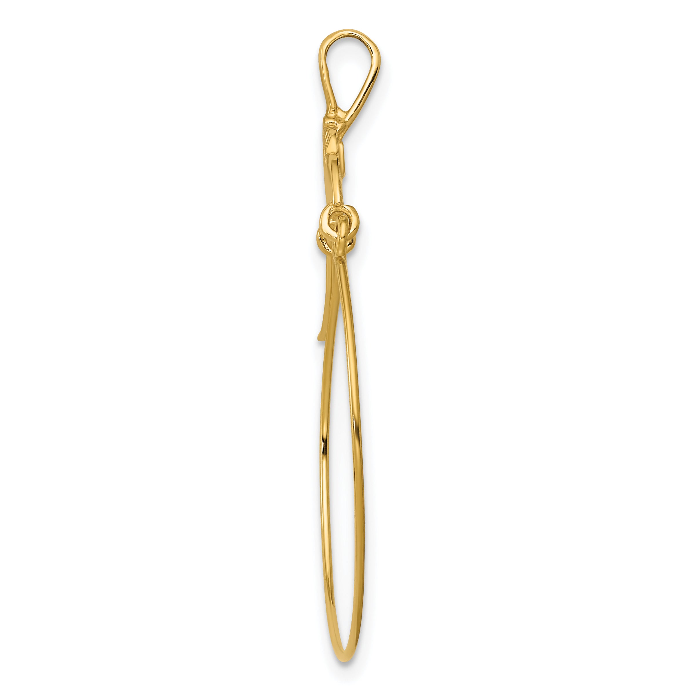 10K Gelbgold Poliert Butterflies Charm Halter