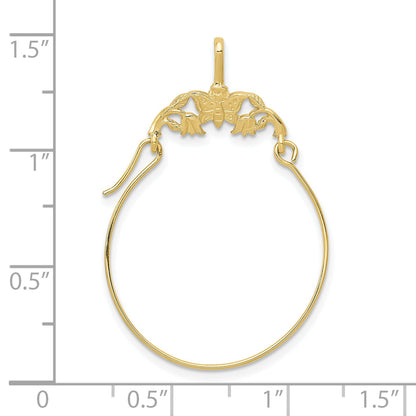 10K Gelbgold Poliert Butterflies Charm Halter