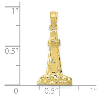 10K Gelbgold Leuchtturm Anhänger