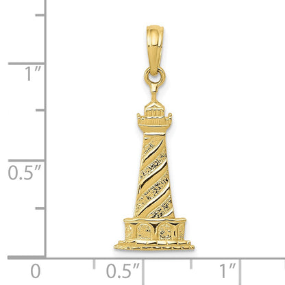 10K Gelbgold Leuchtturm Anhänger