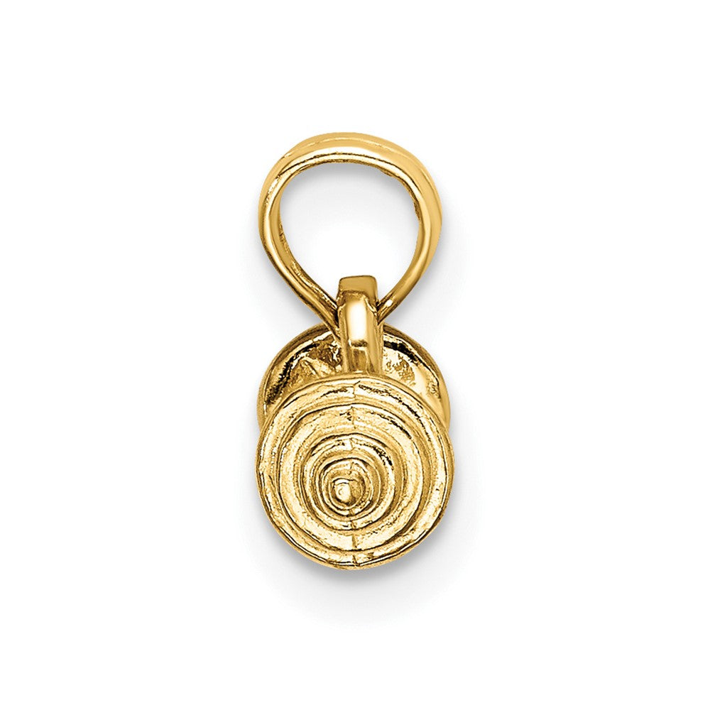 10K Gelbgold 10K Massiv Poliert 3-d Dumbbell Charm