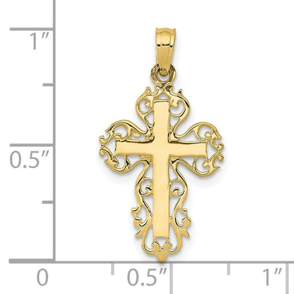 10K Gelbgold Fantasie Kreuz Anhänger