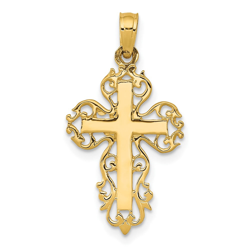 10K Gelbgold Fantasie Kreuz Anhänger