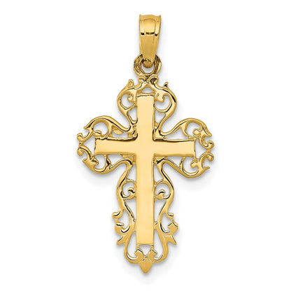 10K Gelbgold Fantasie Kreuz Anhänger