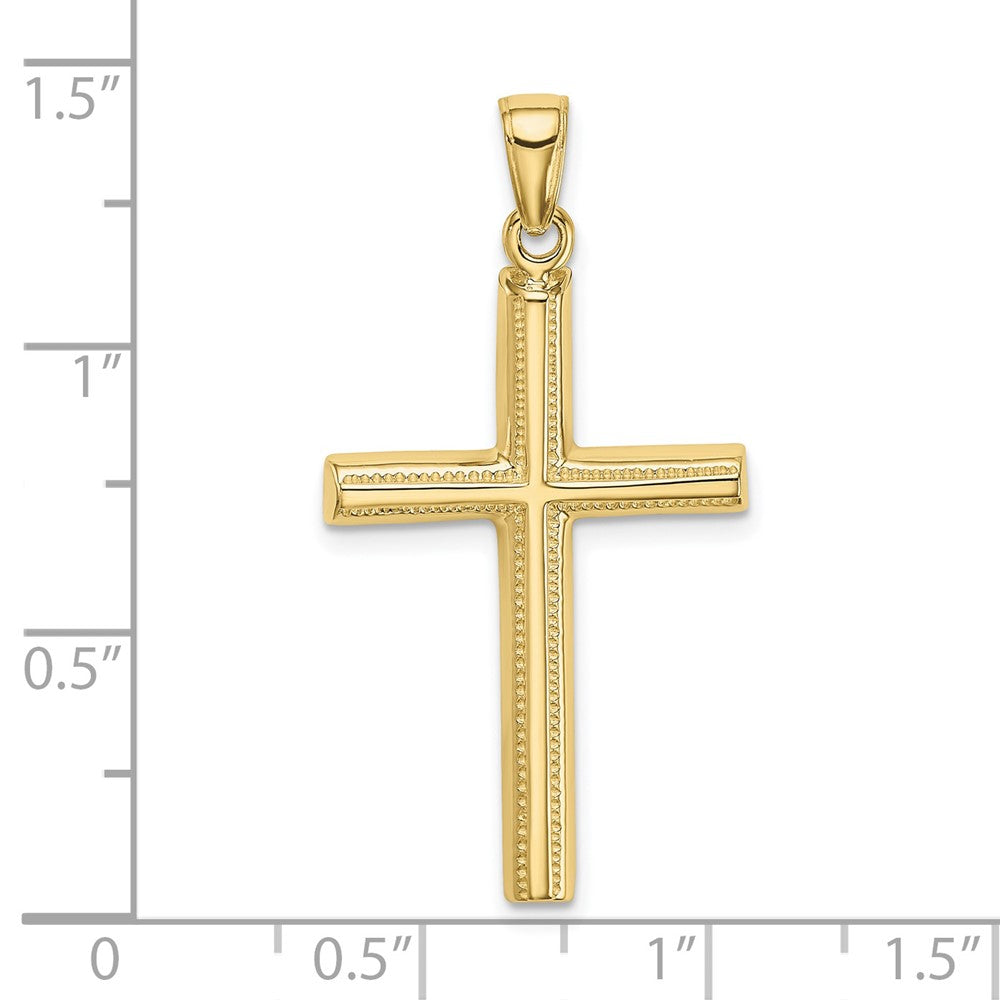 10K Gelbgold 10K Poliert Kreuz Anhänger