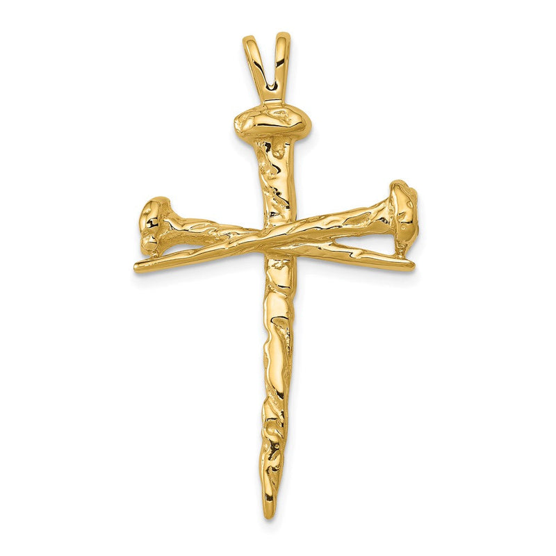 10K Gelbgold Poliert Kreuz Charm