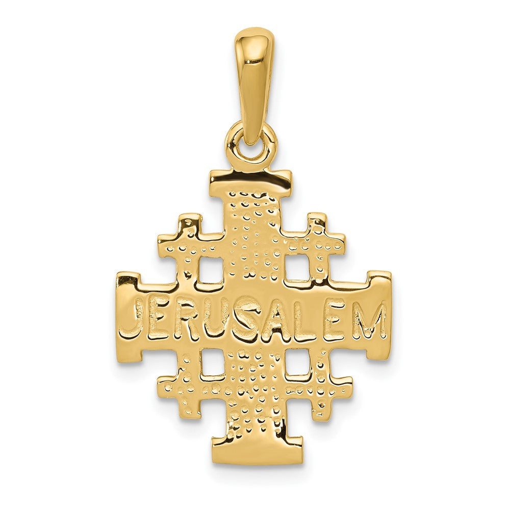 10K Gelbgold Jerusalem Kreuz Anhänger