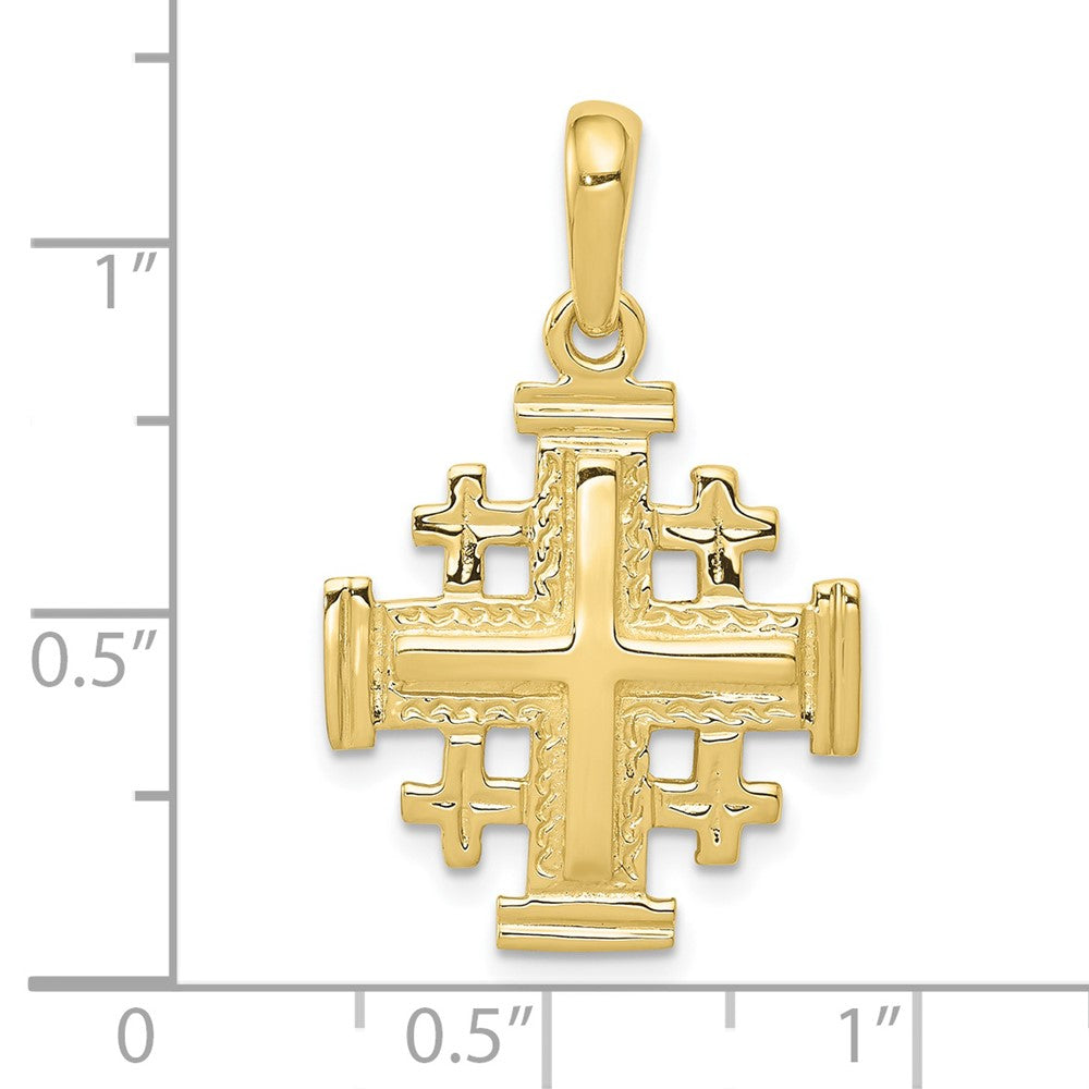 10K Gelbgold Jerusalem Kreuz Anhänger