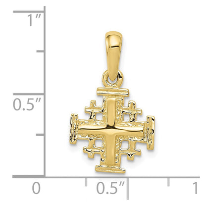 10K Gelbgold Jerusalem Kreuz Charm