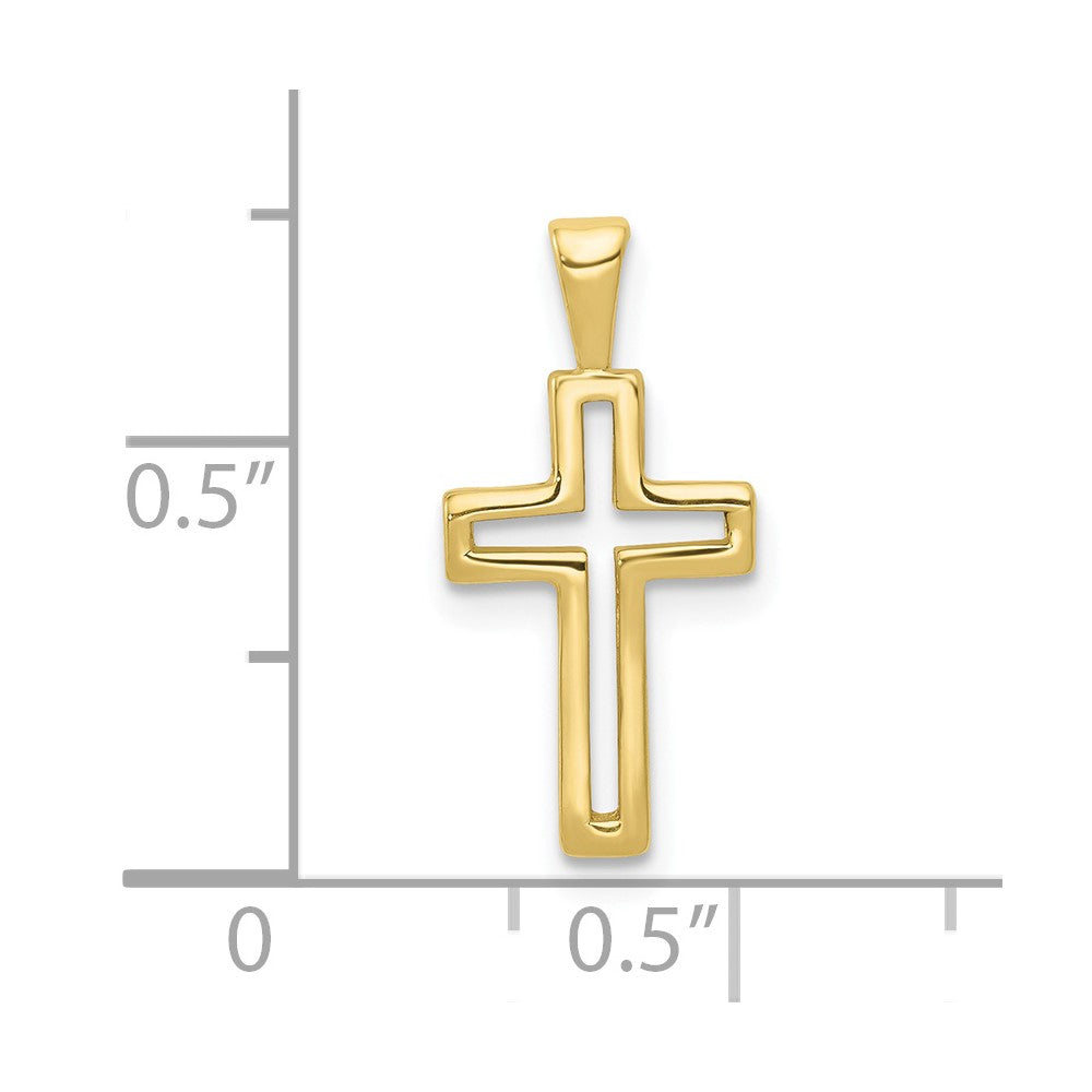 10K Gelbgold Kreuz Charm