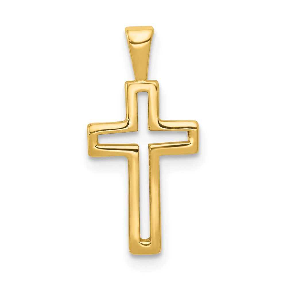 10K Gelbgold Kreuz Charm