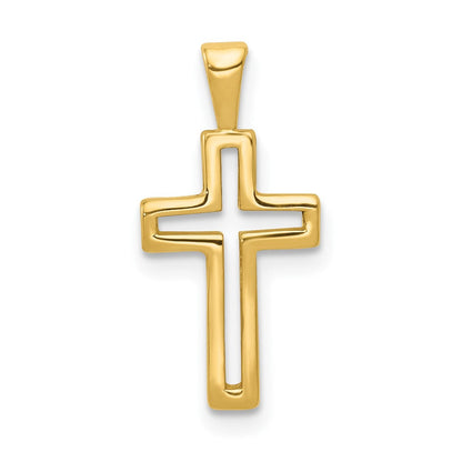 10K Gelbgold Kreuz Charm