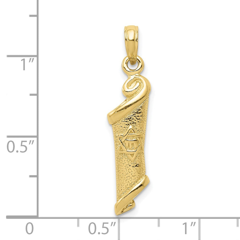 10K Gelbgold Torah mit Stern Of David Anhänger