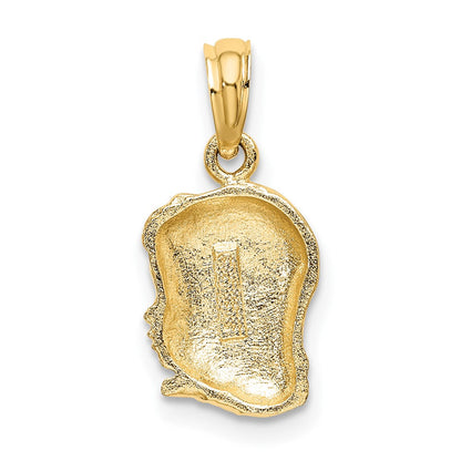 10K Gelbgold Mädchen Kopf Charm