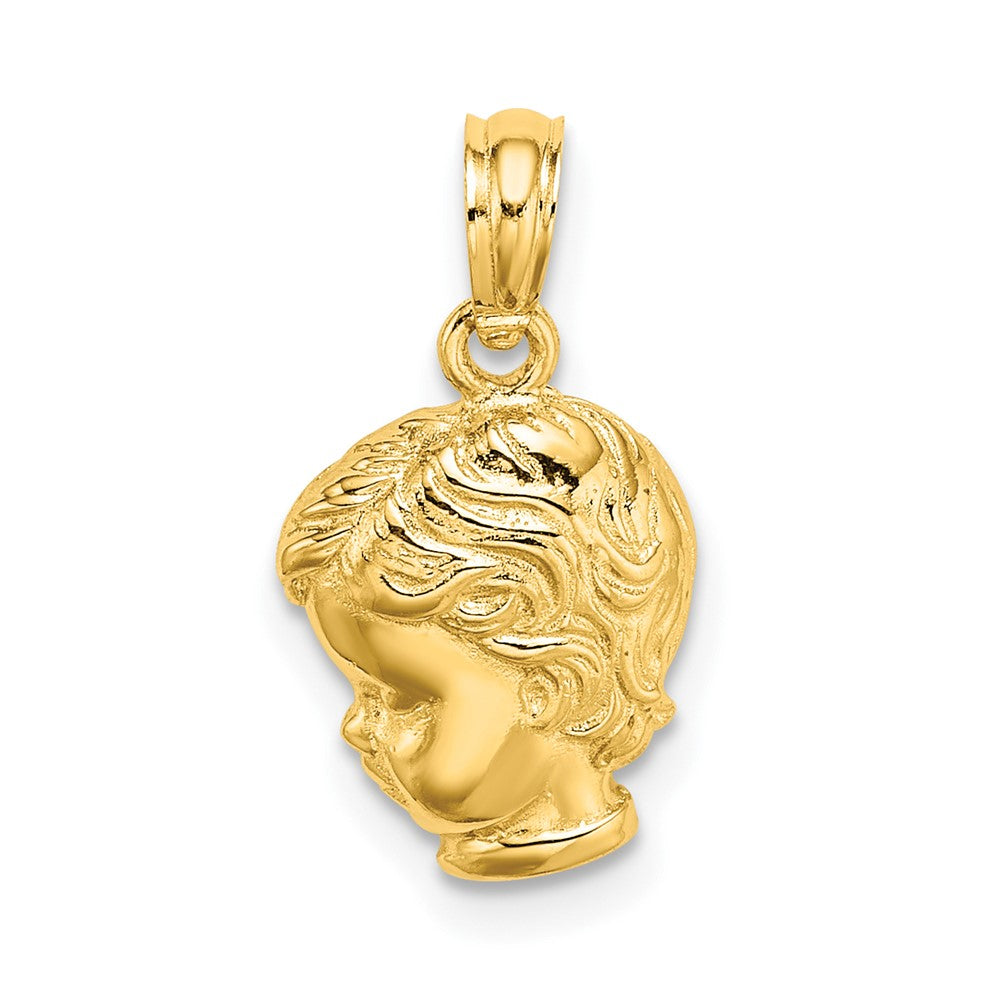 10K Gelbgold Junge Kopf Charm