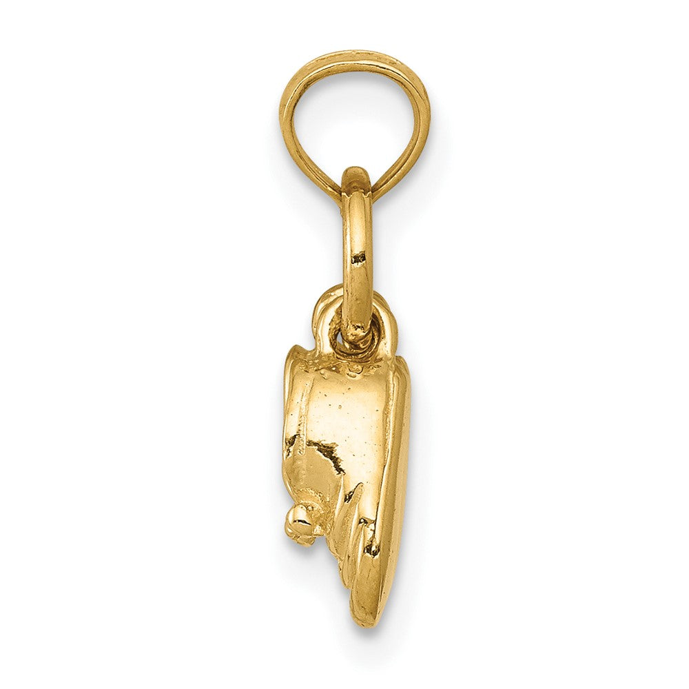 10K Gelbgold 3d Beweglich Baby Shoes Charm