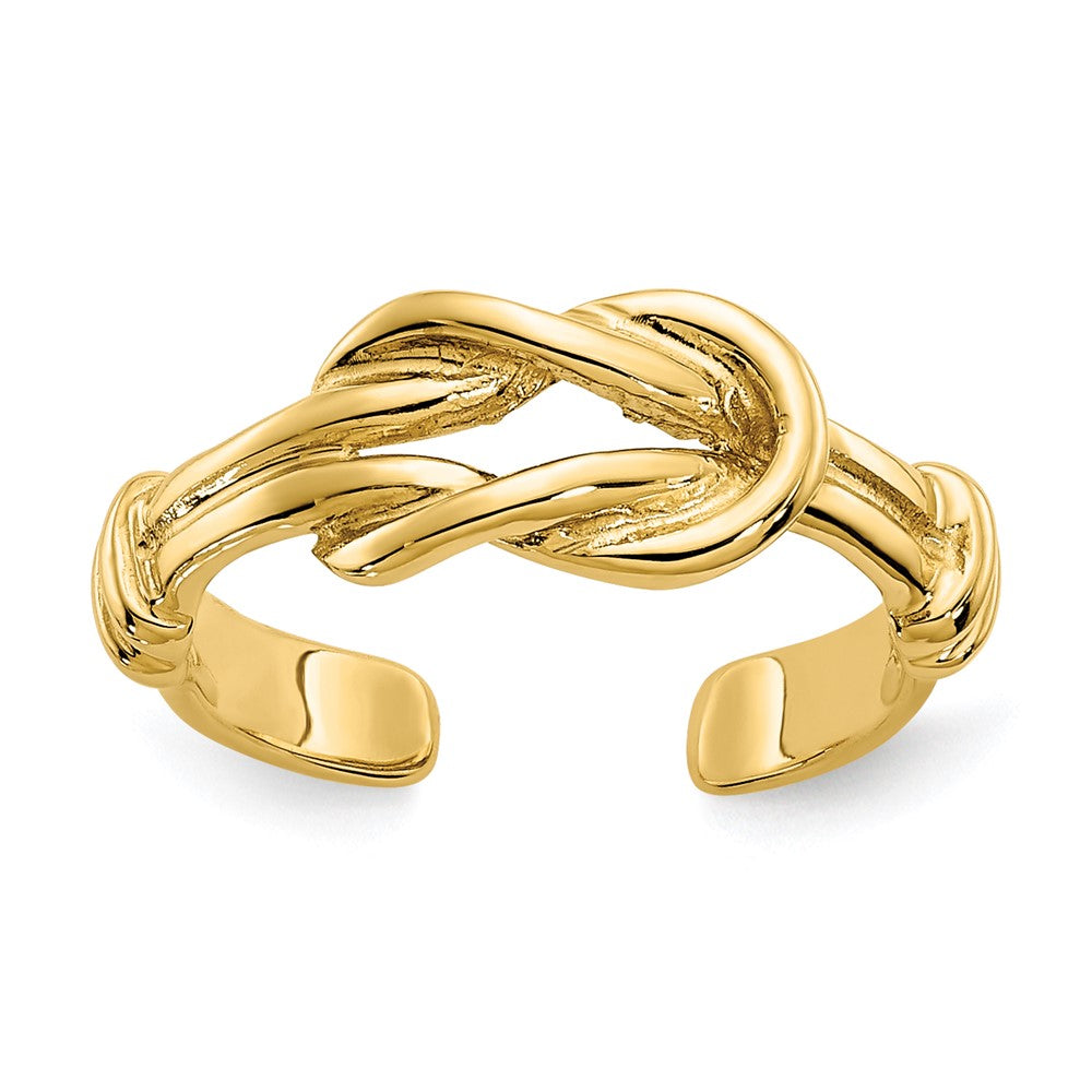 10K Gelbgold 10K Liebe Knoten Zehenring