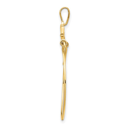 10K Gelbgold Doppelt Dolphins Charm Halter Anhänger