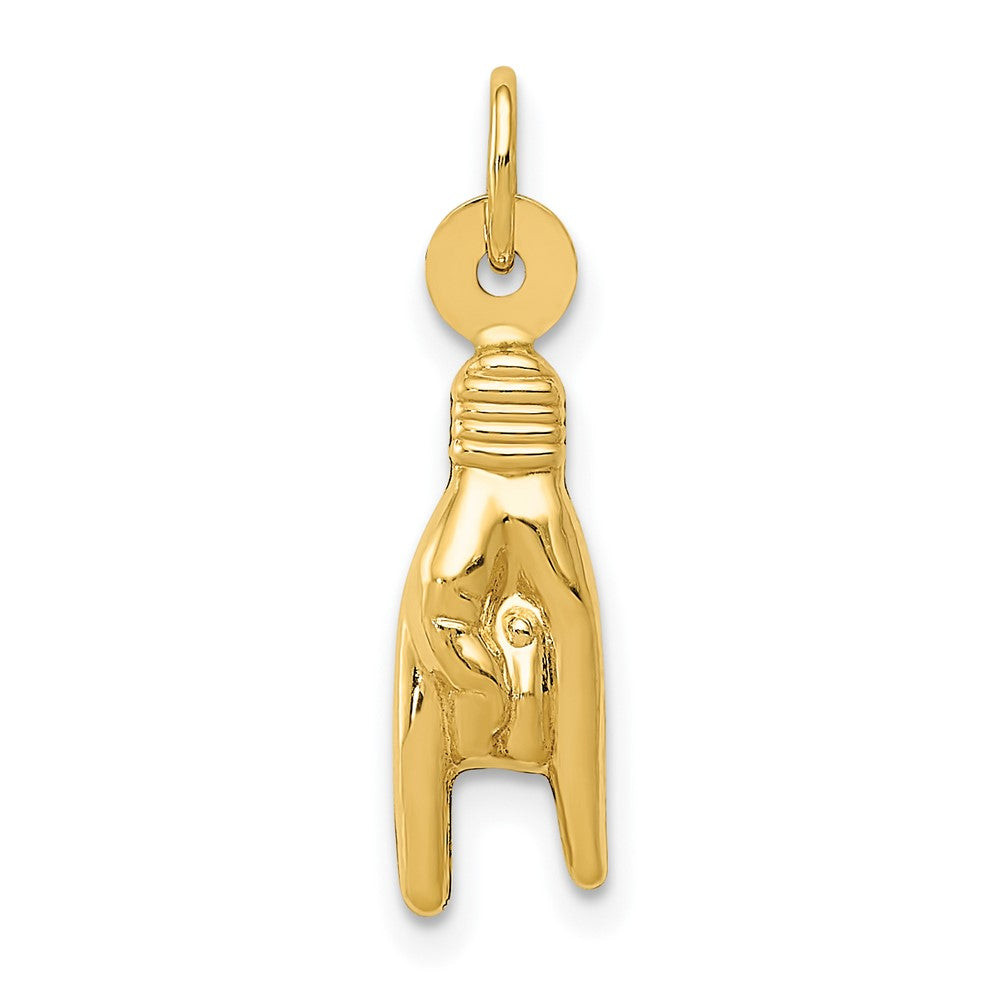 10K Gelbgold Rock auf Zeichen Charm