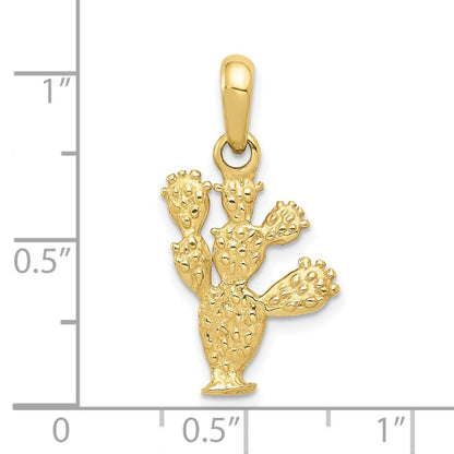 10K Gelbgold 3-d Cactus Anhänger