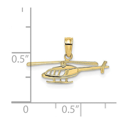 10K Gelbgold Helicopter Charm