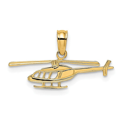 10K Gelbgold Helicopter Charm