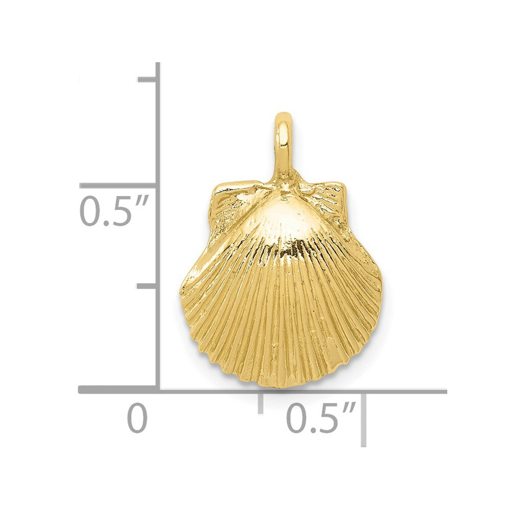 10K Gelbgold Seashell Anhänger