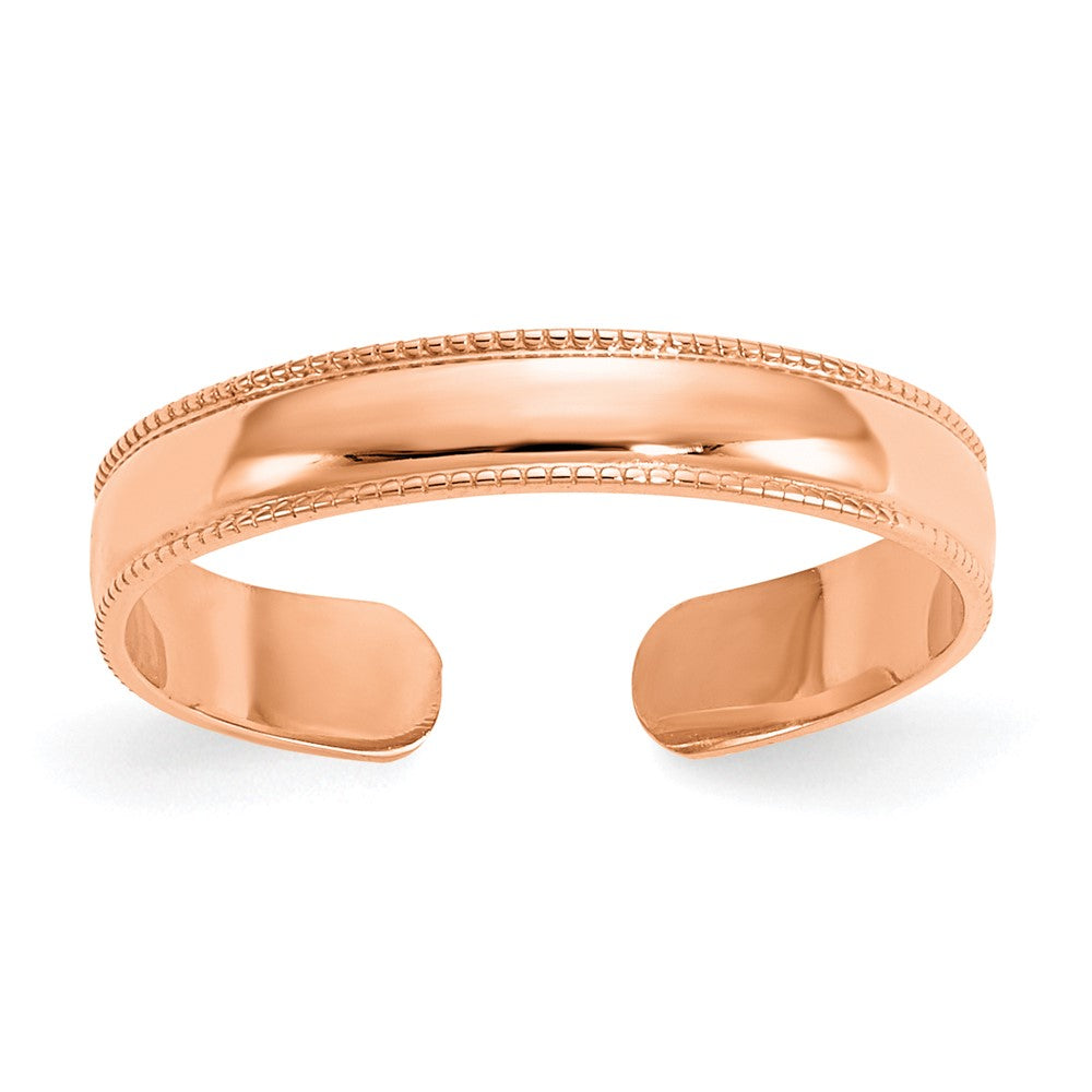 10K Roségold 10K Mill Grain Verstellbar Zehenring