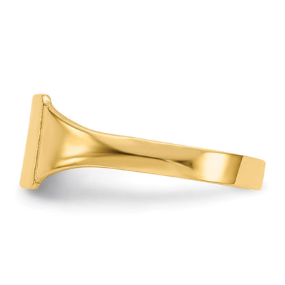 10K Gelbgold Poliert Quadratisch Kind Siegel Ring