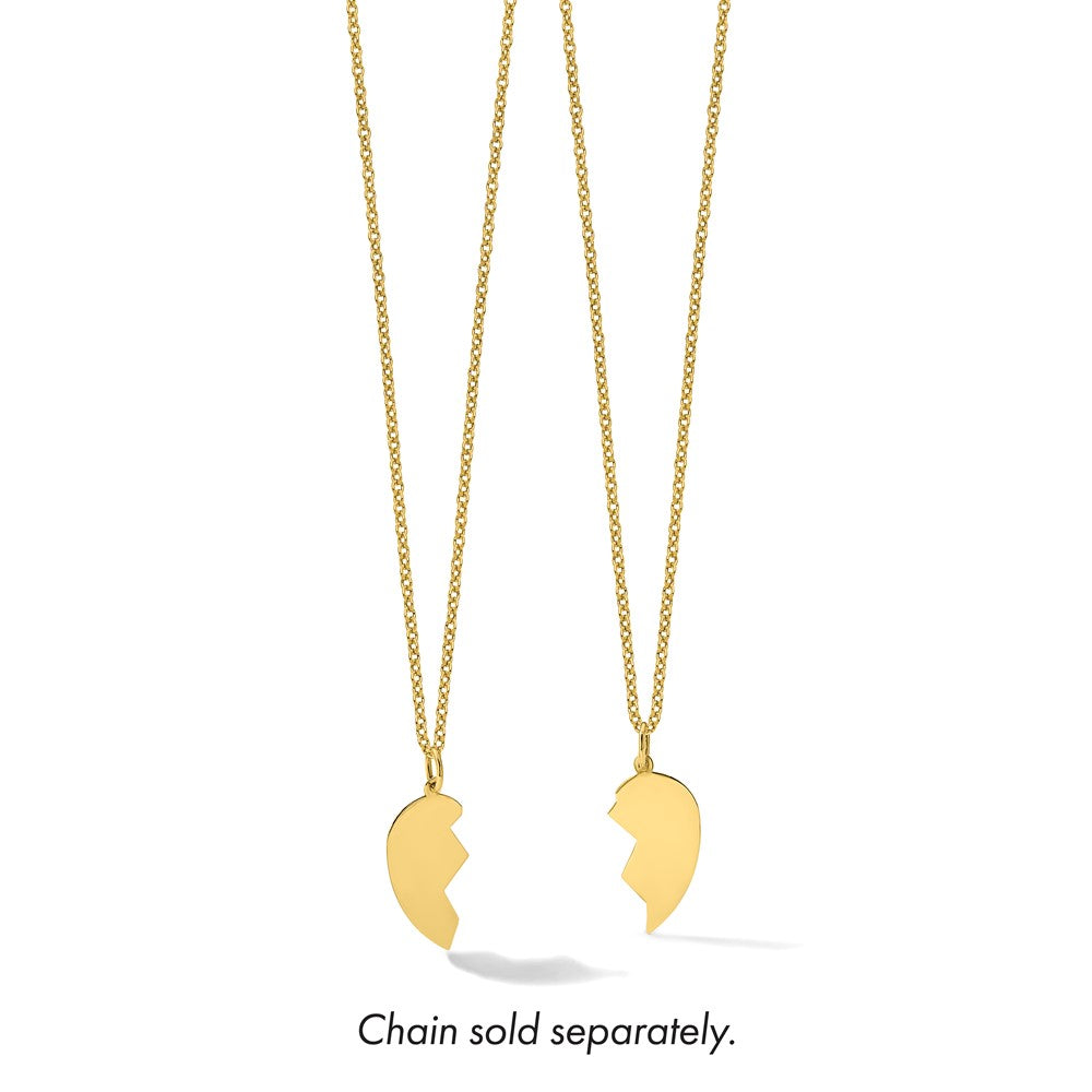 10K Gelbgold 10K 2 Stück Klein Herz Charm