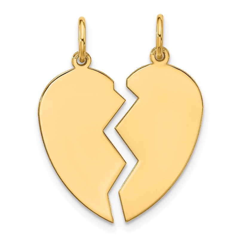 10K Gelbgold 10K 2 Stück Klein Herz Charm