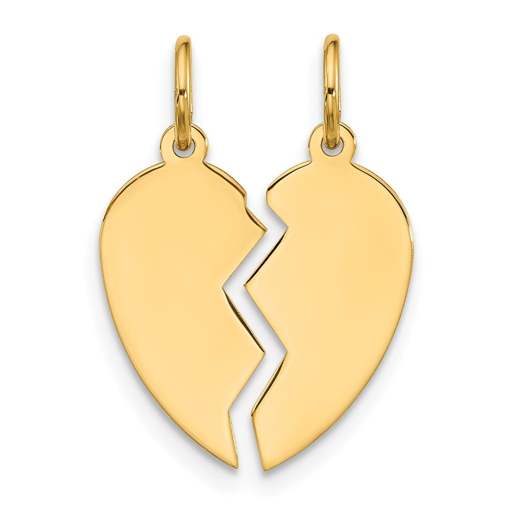 10K Gelbgold 10K 2 Stück Extra Klein Herz Charm