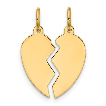 10K Gelbgold 10K 2 Stück Extra Klein Herz Charm