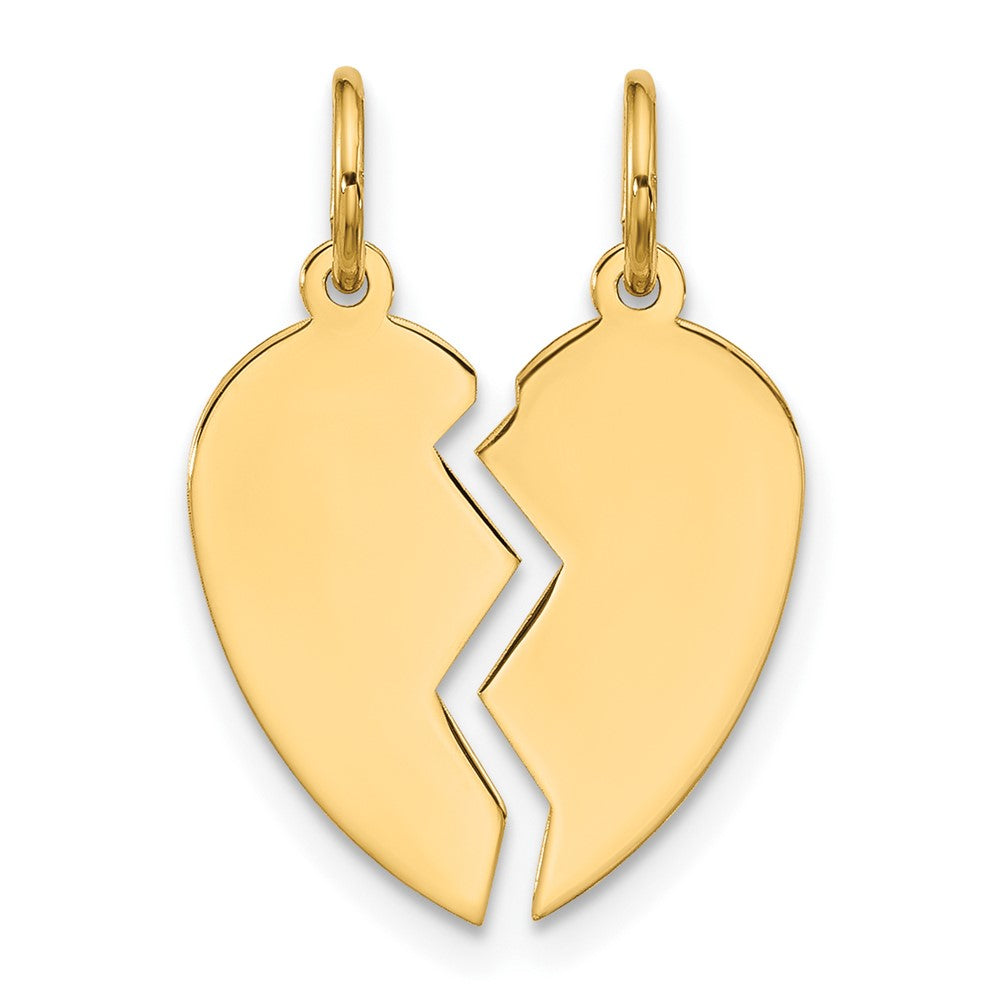 10K Gelbgold 10K 2 Stück Extra Klein Herz Charm