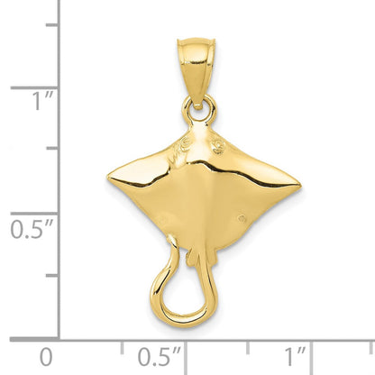 10K Gelbgold 10K Stingray Anhänger