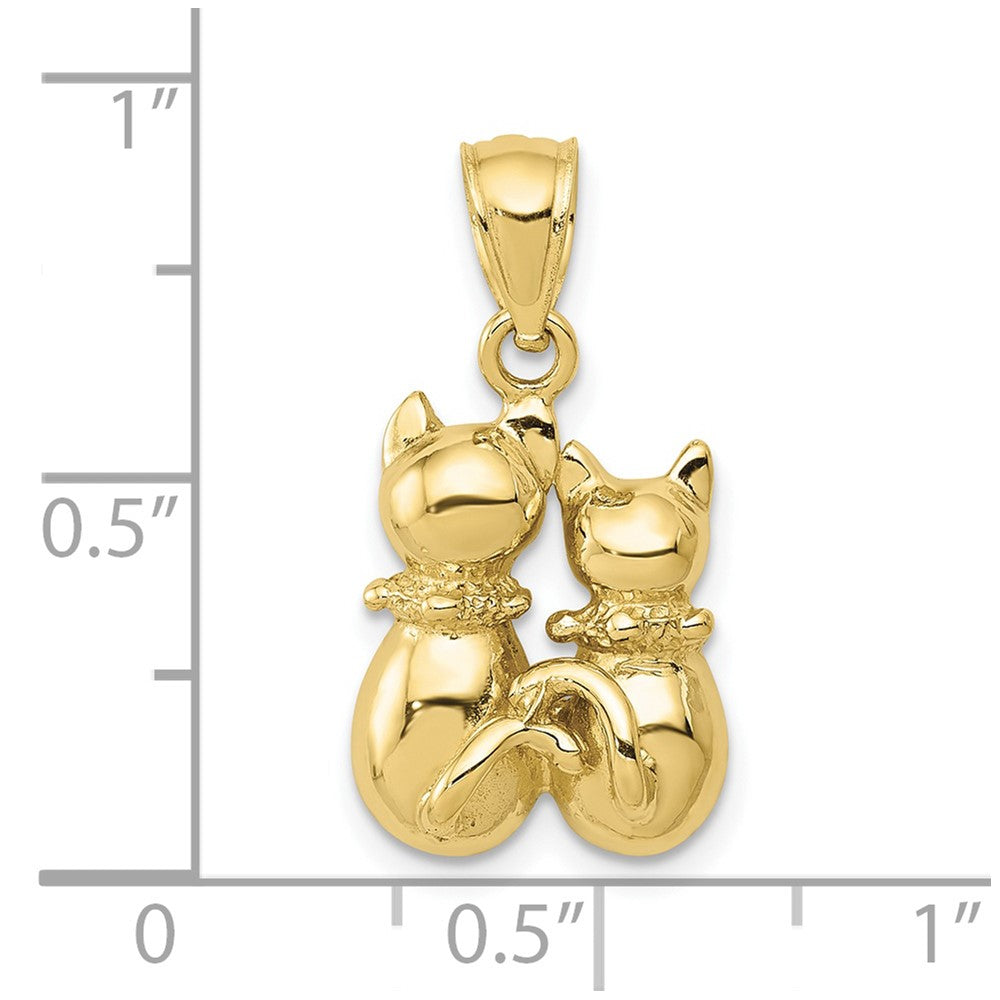 10K Gelbgold 10K Katze Anhänger